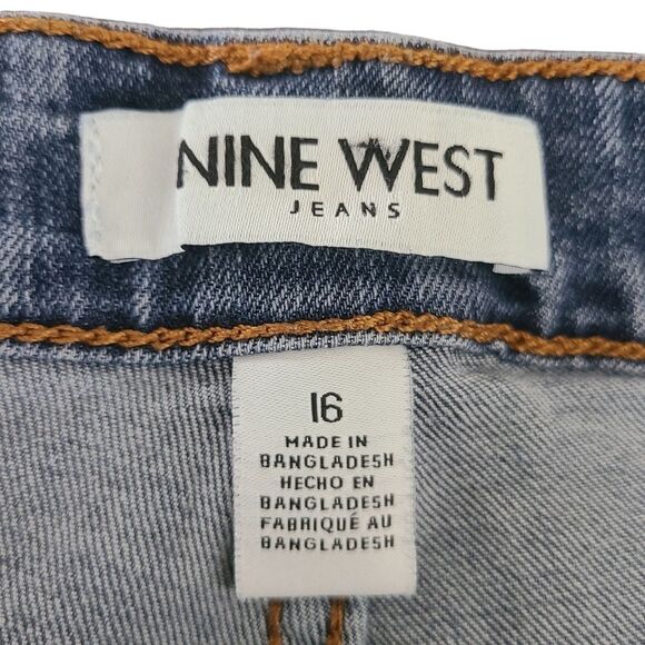 NINE WEST Chrystie Capri Stretched Relaxed-Fit Capri Pant Blue Jeans Size 16 - Picture 7 of 12